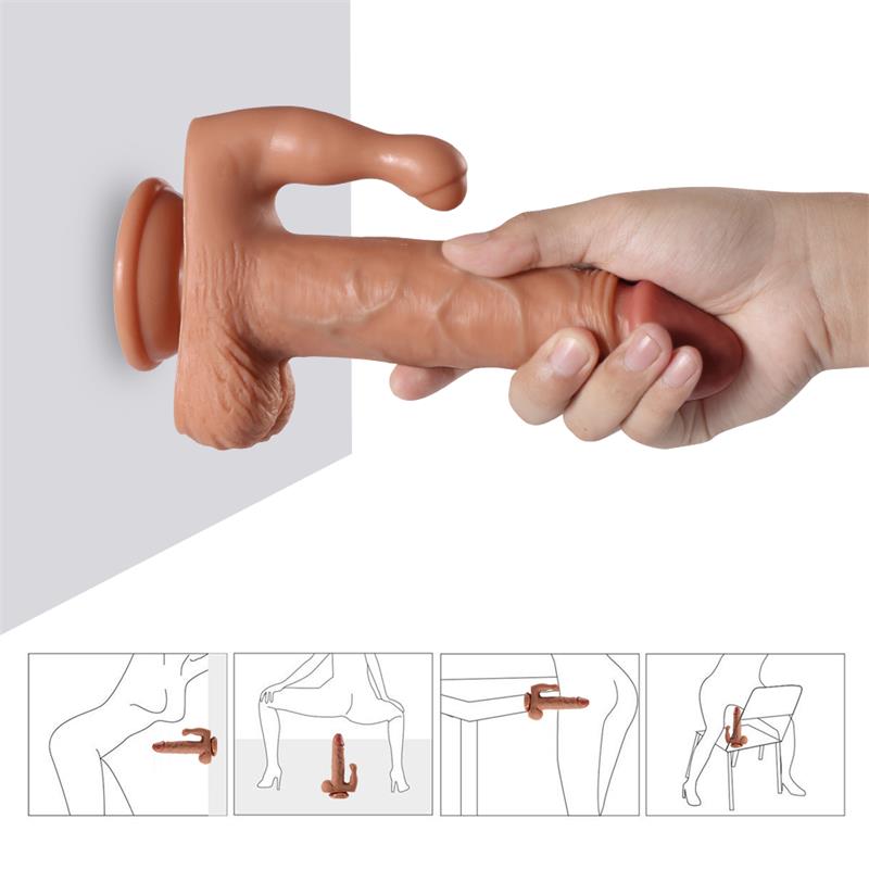 dildo con 20 modos de vibracion y estimulador de clitoris