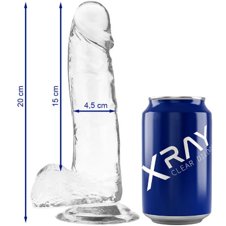 arnes-con-dildo-realista-transparente-20cm