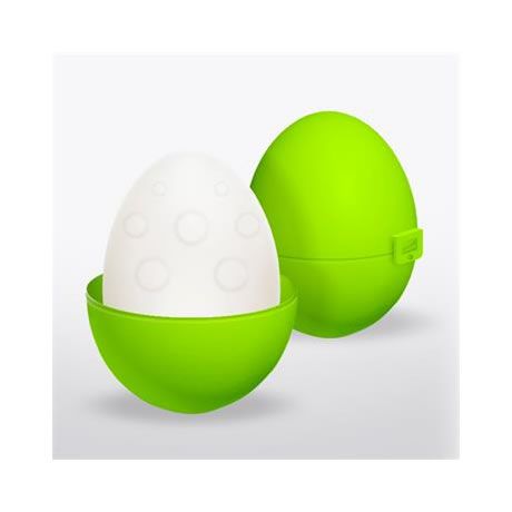 huevo masturbador elastico silicona verde bumpy