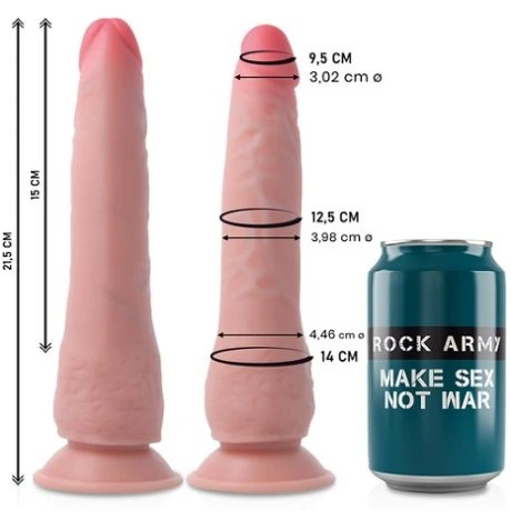 dildo realista largo 21 cm doble densidad crusader