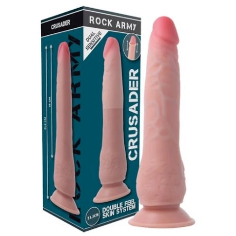 dildo realista largo 21 cm doble densidad crusader