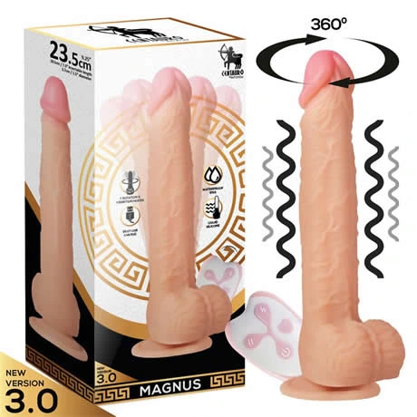 dildo realista vibrador y rotador magnus