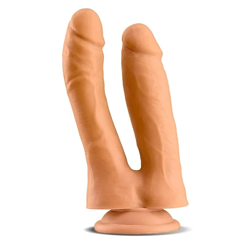 dildo doble realista 18cm natural twin