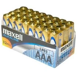 pack 32 pilas alacalinas aaa lr03 maxell