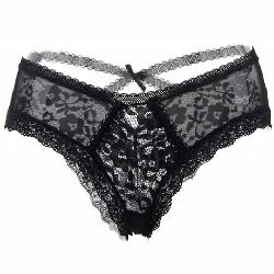 bragas con encaje florales negras tallas sm xl