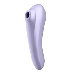 dual pleasure app vibrador y succionador de aire pulsado malva