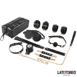 kit bdsm de bondage 8 pz en bolsa negra