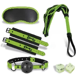kit sexual bondage con 5 piezas brillan en la oscuridad