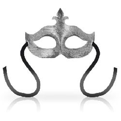 mascara antifaz flor de lis plata