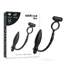 plug anal con anillo vibrador addicted