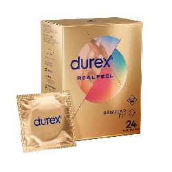 24 preservativos real feel durex