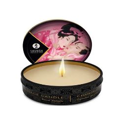 vela de masaje con aroma a petalos de rosa shunga 30 ml