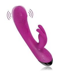 vibrador conejito rampante oscilante de silicona usb huan 21 cm