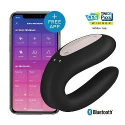 vibrador satisfyer para parejas con app double joy negro